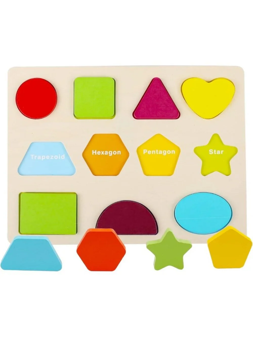 Wooden Alphabet & Number Puzzles for Toddlers, Montessori Learning Toys for Ages